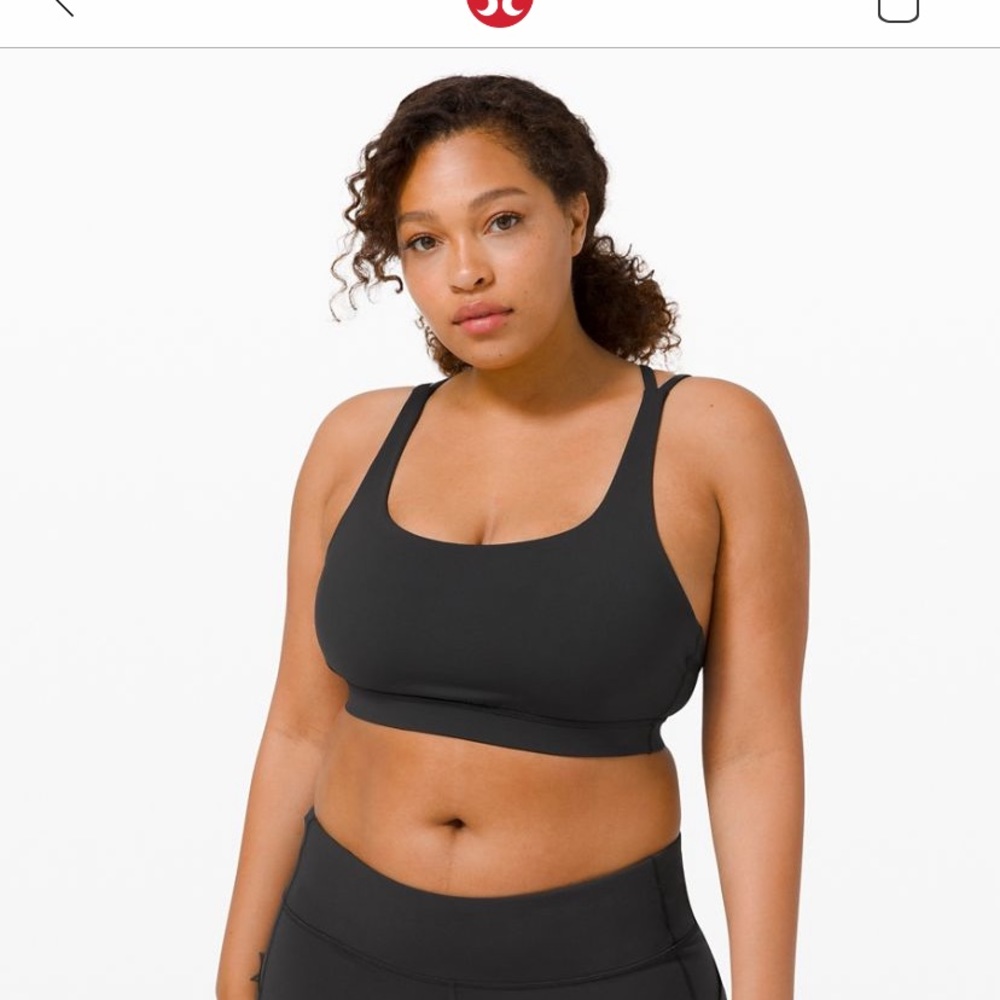 Lululemon Energy Bra Size 4 - Like New, Black